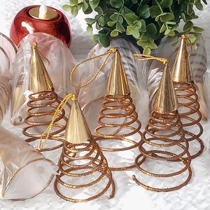 Vintage Brass Spiral Ornaments
